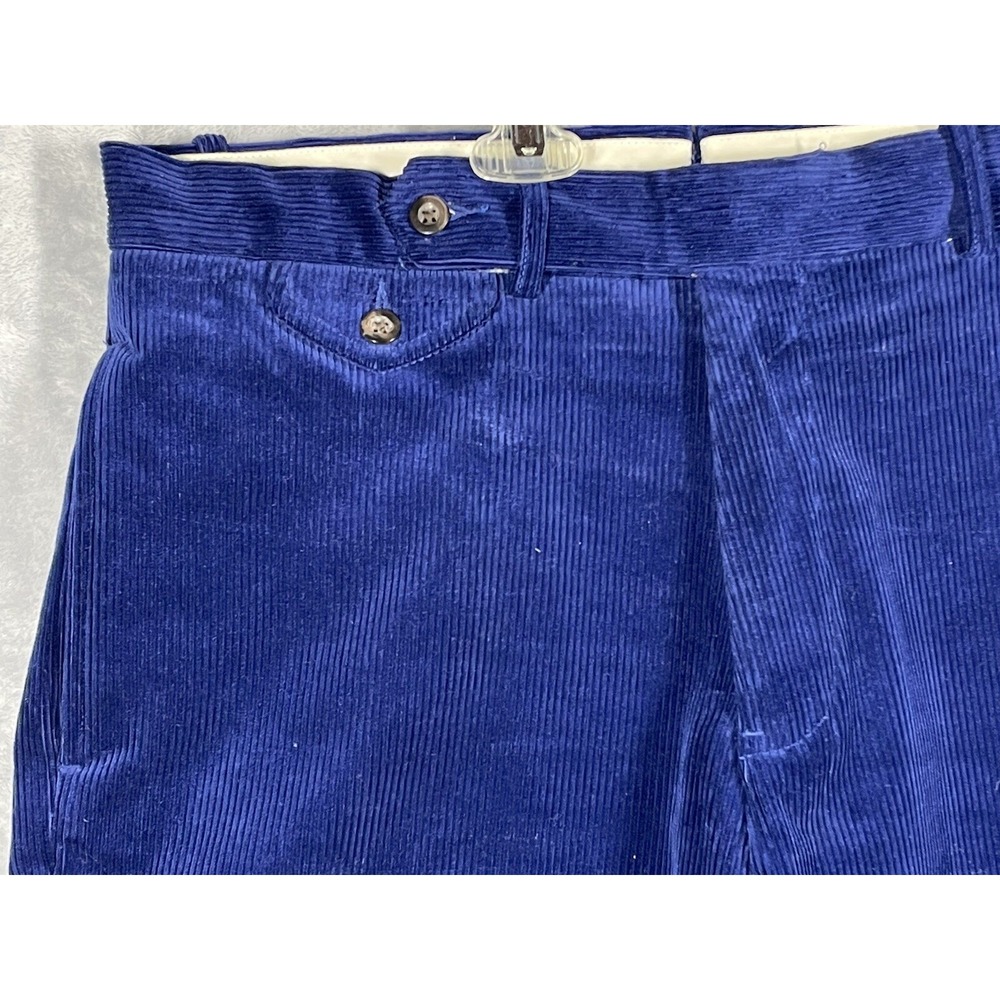 Polo Ralph Lauren Suffield Corduroy Pants Mens 35x30 Royal Blue Stretch Vintage